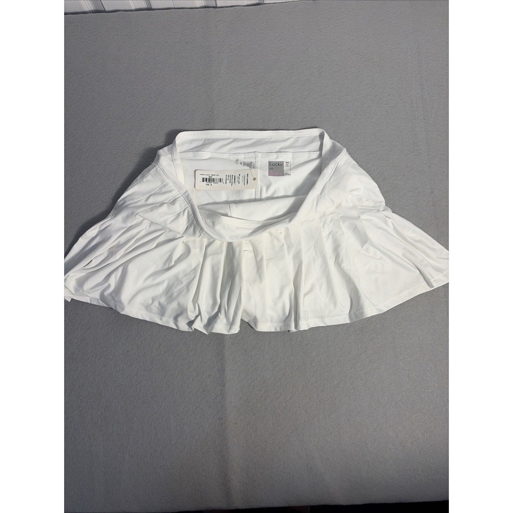 NWT Lucky in Love White Skort XL Tennis Short W/ Skirt Over It